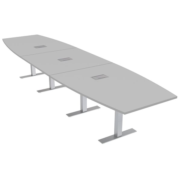 45 in W, 165.75 in L, 29 in H, Engineered Wood Top, Grey
